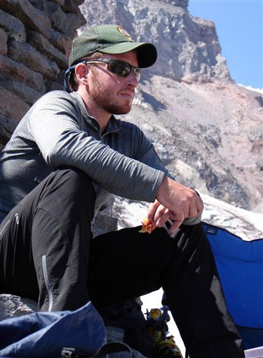 This undated photo provided by the National Park Service shows climbing ranger Nick Hall on Mount Rainier in Washington state. Hall, 33, was killed Thursday, June 21, 2012 as he was helping evacuate climbers from a crevasse near the summit of the 14,441-foot mountain.