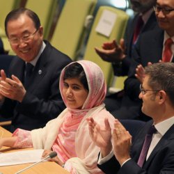 Malala Yousafzai, Ban Ki-moon, Gordon Brown, Ban Soon-taekf