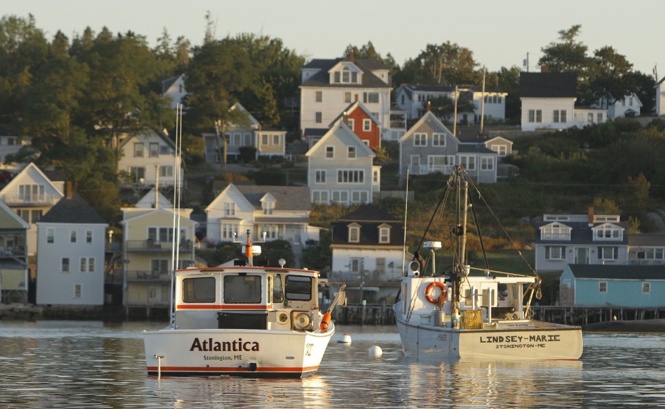 4am, Stonington, deals Maine, fishermen, Stonington harbor, fishing, Maine coast, nautical, fishing boats, lobster fishermen, early morning,