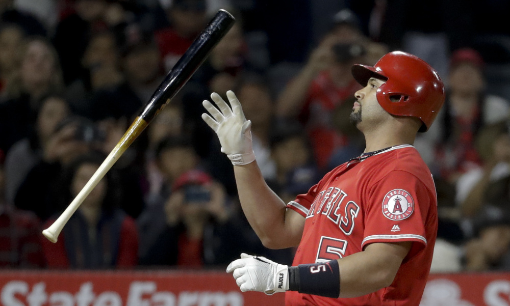 Albert Pujols hits 599th career home run as Angels embarrass