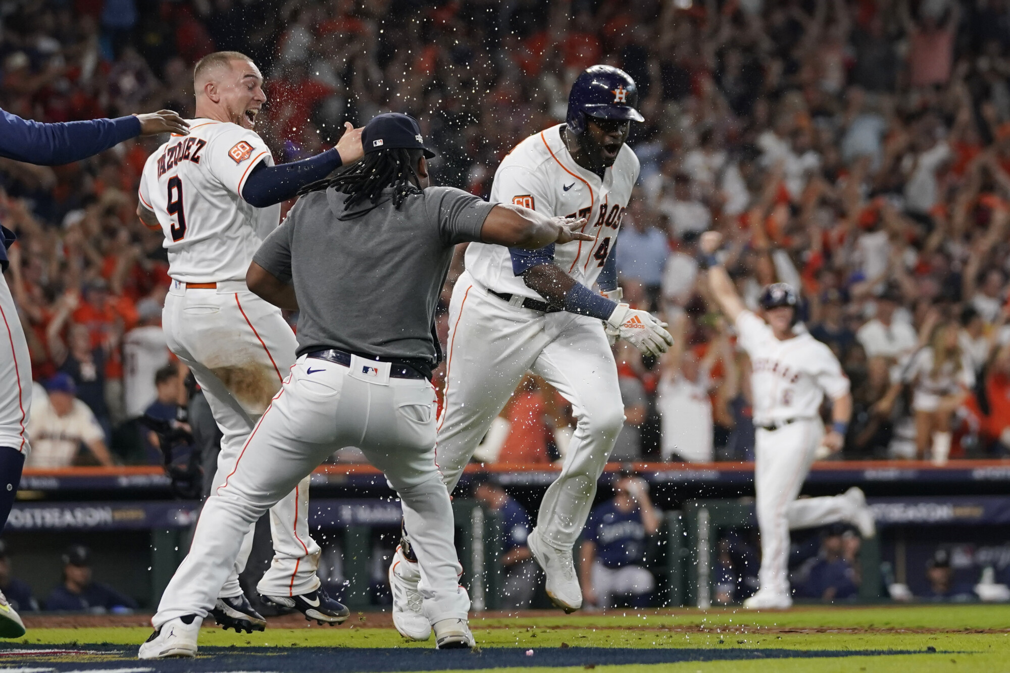 ALDS: George Springer hits two homers, Astros beat A's; Rays hit