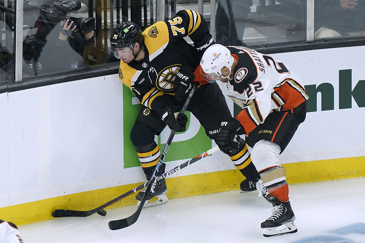 Taylor Hall goal, Linus Ullmark save push Bruins past Ducks in shootout 