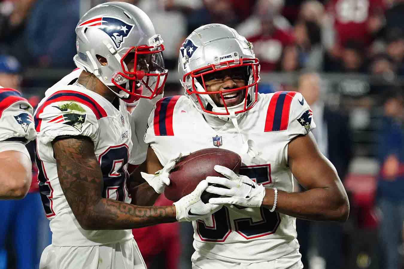 New England Patriots running back Pierre Strong Jr. (35) during