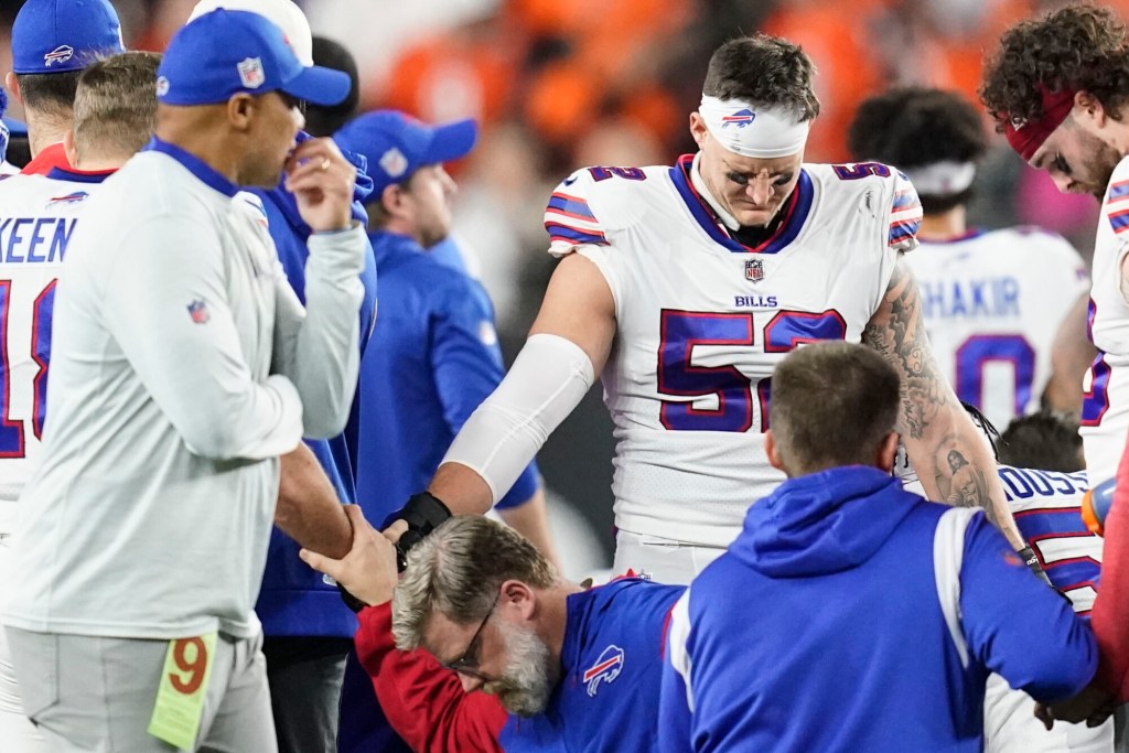 Bills' Hamlin in critical condition after collapse on field; NFL postpones  game -  5 Eyewitness News