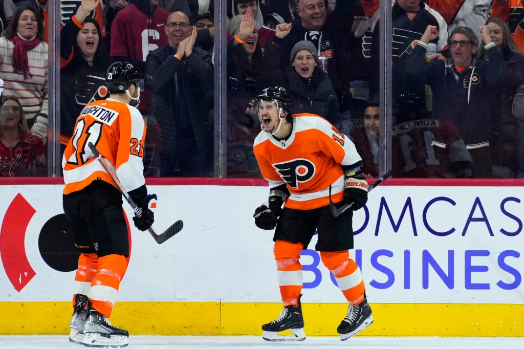 Konecny's hat trick leads surging Flyers past Capitals 5-3