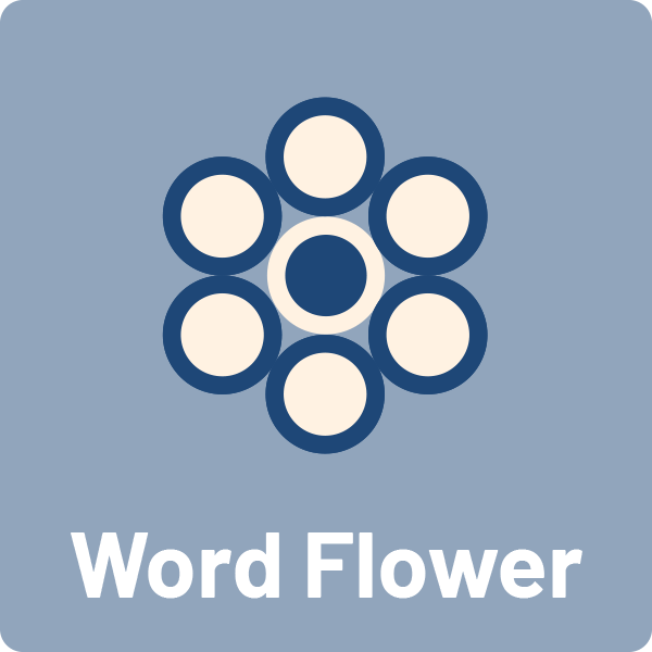 word flower icon